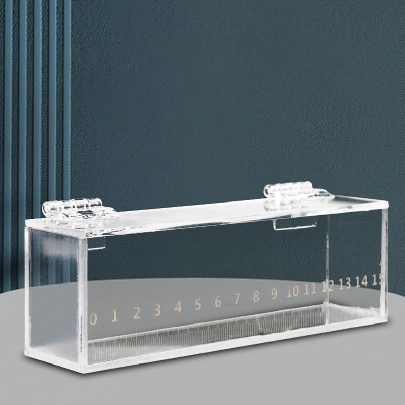 Leefasy Fish Viewing Box,Acrylic Fish Breeding Box,Fishing Photo Tank,Hatching Boxes, Clear Micro Landscape Fish Tank with Scale - Image 4